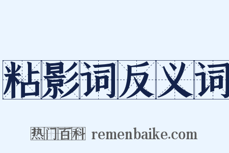 粘影词反义词是什么意思的图片